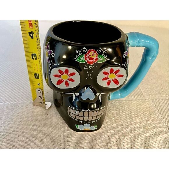 Day Of The Dead Calavera Figural Mug Sugar Skulls 17oz Coffee Mug New - Picture 6 of 8